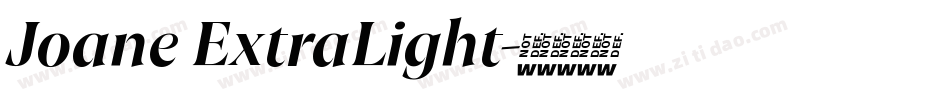 Joane ExtraLight字体转换